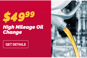 high mileage oil change coupon